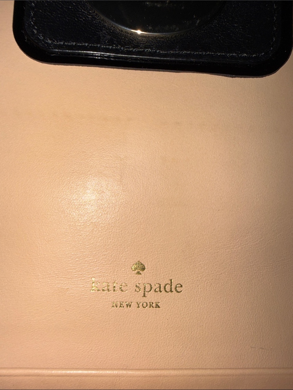 LOW START!!! Kate Spade Black Leather Wristlet Clutch with Silver-Tone Turn Lock - Picture 5 of 5